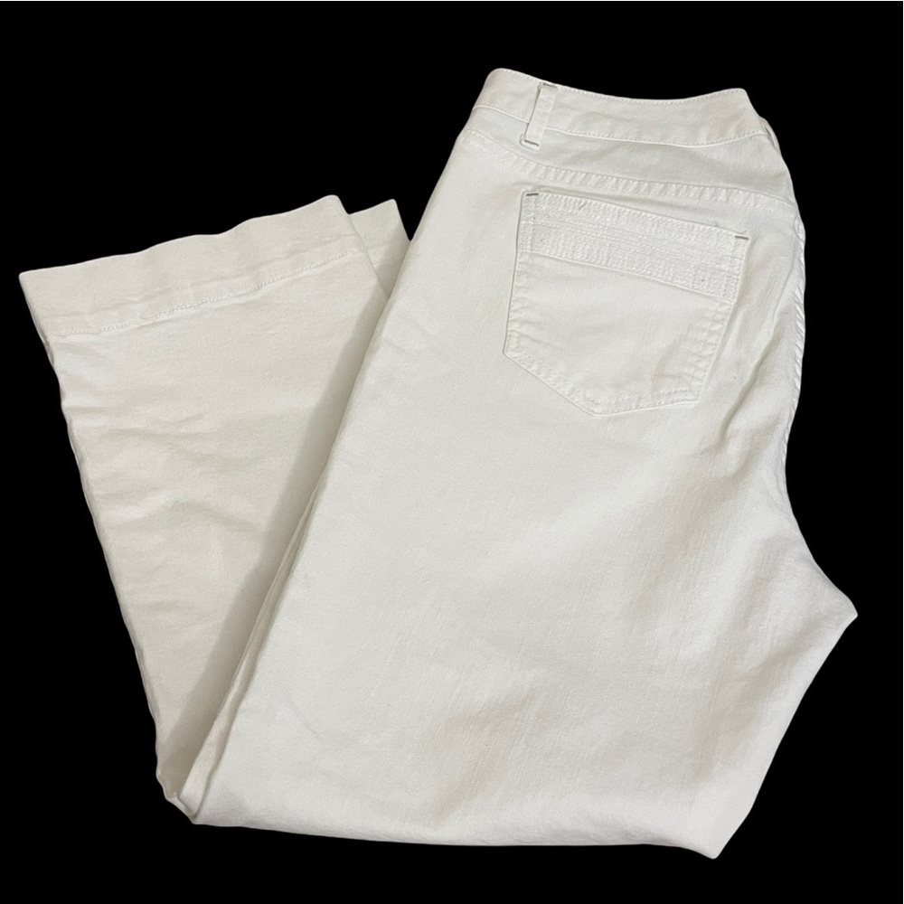 White Crop ankle jeans